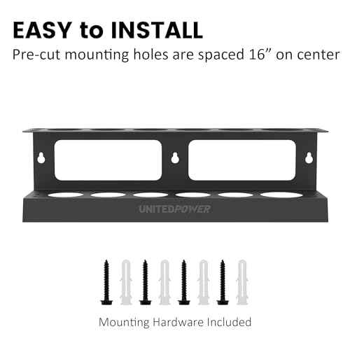 UNITEDPOWER Caulking Gun Holder, Wall Mount Hand Caulking Gun Storage Rack, Caulk Tube Organizer for Workshop, Shop, Garage