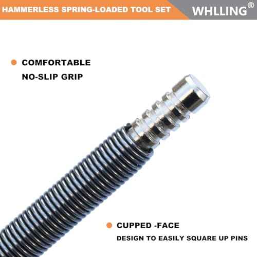 Hammerless Door Pin Removal Tool, Spring Driven Door Hinge Pin Remover Tool, 3500 PSI Striking Hinge Pin Tool