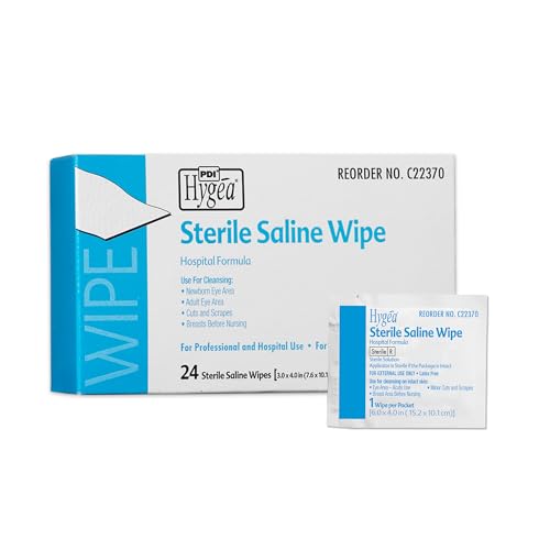 Sterile Saline Wipes & Hypoallergenic Baby Wipes Bundle - PDI 40 Count, Sterilization & Diaper Bag Essentials