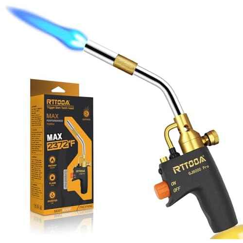 Propane Torch Head, GJ-8000pro High Intensity Torch Head, Trigger Start Gas Torch Kit for Propane, Pencil Flame Welding Torch Fuel by Mapp/Map/Propane, Soldering, Cooking£¨CSA Certified)