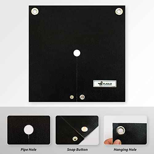 FLASLD Welding Blanket & Heat Shield Mat for Soldering Copper Pipe, 12''x12'' Flame Protector Pad Plumbing Hole Propane Torch (1 Pack)
