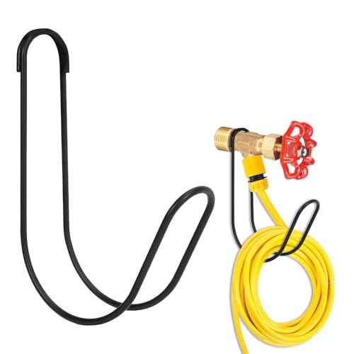 Garden Hose Storage Hook Water Hose Holder Hose Hanger,304Stainless Steel Solid Hose Hook Holds Up to 50Ft Hose Perfect for Garage, Garden, Tool Room(Matt Black 1pcs)