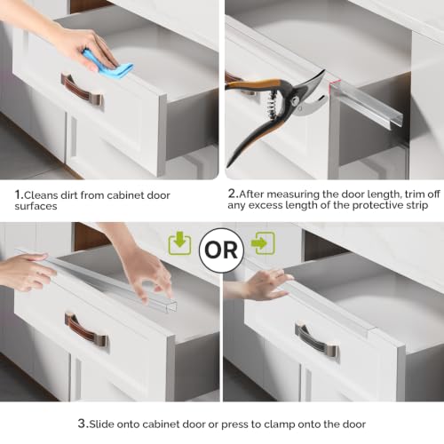 Magicheap 17.72-Inch Transparent Cabinet Door Protector – 2 Pack, Thick 3/4"