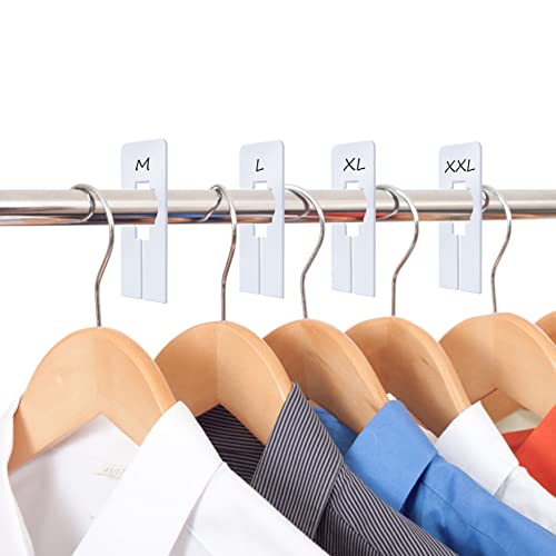 Vantasii 8 Pack White Closet Rack Dividers with Marker - Reusable Wardrobe Sorting
