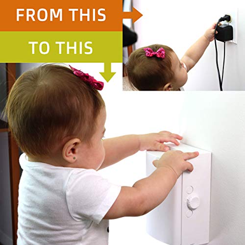 Wappa Baby Outlet Cover Box Baby Proofing 1-Pack White - Toddler Safety