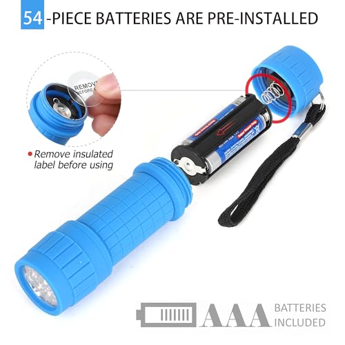 FASTPRO 18-Pack Mini LED Flashlights with AAA Batteries - Compact & Bright