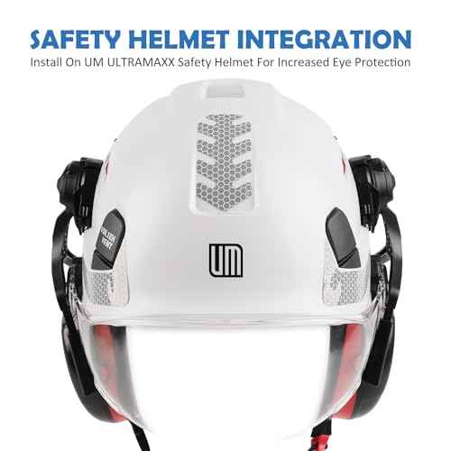 Safety Helmet Hard Hat with Visor, Lightweight Vented Work Helmet, 6-Point Adjustable Ratchet Suspension Hardhat for Industrial and Construction