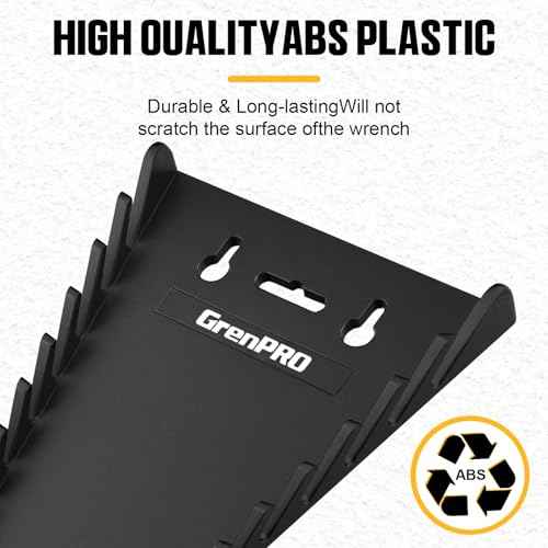 Wrench Organizer for Tool Box, 2 Pack Magnetic Wrench Holders Organizers, Storage for Tool Box Drawer, SAE 1/4" - 15/16" & Metric 6 MM-24 MM Wrenchs Rack