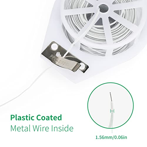 KINGLAKE GARDEN Twist Ties, 328 Feet with Cutter, Support Ties for Gardening Plants Growth and Care