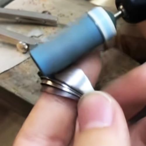 JUNLINX 10 Pcs Mixed Grit Sandpaper Drum, 1/8 Inch Shank Abrasive Sanding Bite Sandpaper Sticks Set for Dremel Rotary Tools