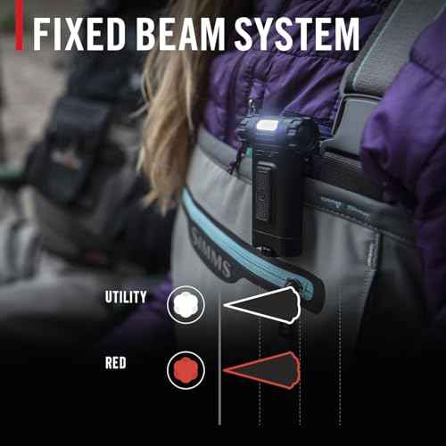 Coast HX4 80 Lumen Dual Color (White & Red) Magnetic LED Clip Light with Beam Rotation, black