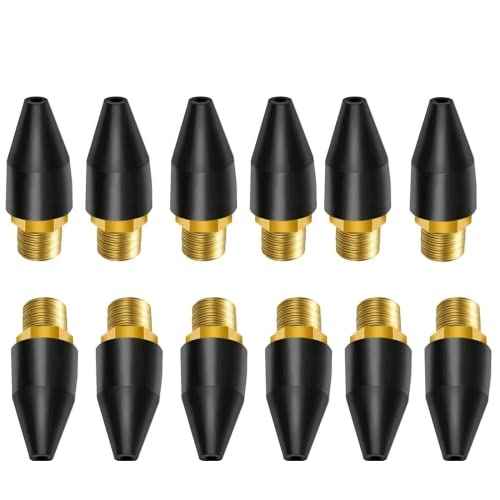 12pcs Black Rubber Air Tool Tip Air Nozzle for Blow Tool Automotive Car Vehicle Accessory Air Tool Parts & Accessories Air Blow Guns Tool