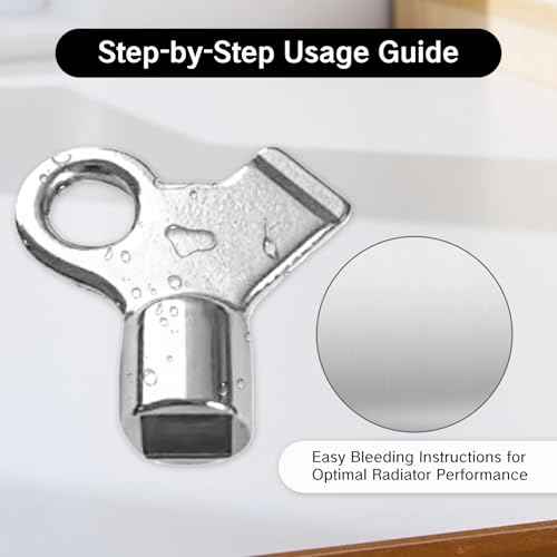 BRBASAP 3 Packs Radiator Key with 1 Rings Bleeder Keys for Bleeding Old Home Radiator Air Valve Durable Handle Tool to Turn Off Water Valves Bleed Keys for Home Radiator Maintenance and Repairs