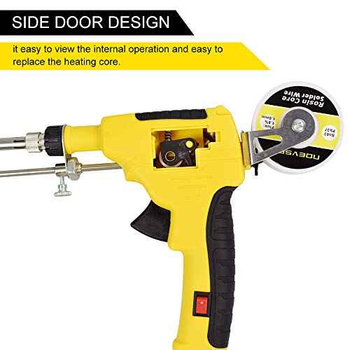 Soldering Iron Kit,60W Automatic Soldering Gun with Ceramic Heater, Soldering Gun Kit Includes Solder Gun,5pcs Soldering Tips, Desoldering Pump, 2 Tweezers, Soldering Wires for Repairs Home DIY