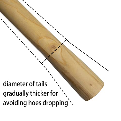 55-Inch Pure Solid Wood Replacement Handle for Garden Digging Spading Fork, Surface Coated with Protective Paint, Clear Finish, Convenient and Durable