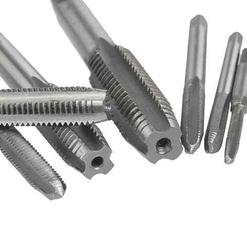 Fixinus 7 Piece Metric Thread Tap Set, HSS Tapping Tool Set M3 M4 M5 M6 M8 M10 M12 Hand Tap Set