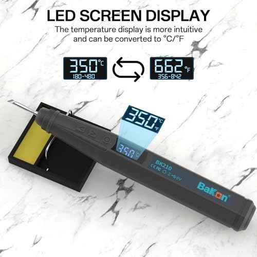 BK210 Soldering Iron Kit, 3200mAh Wireless Electric Soldering Iron Pen with Precision Soldering Tip (C210), LED Digital Display,Auto-Hibernation, for Precision Repair of Electronic Products (BK210)