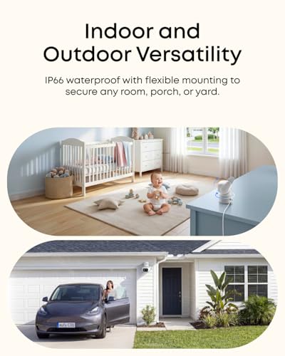 eufy Security Indoor/Outdoor Camera C31 White Solo Version with Color Night Vision