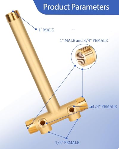 Miumoon 1"x 11" Well Pressure Tank Tee Kit with 40-60Psi Switch