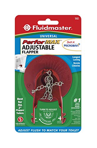 Fluidmaster 502P21 PerforMAX Toilet Flapper - Water-Saving, Adjustable, 1 Pack