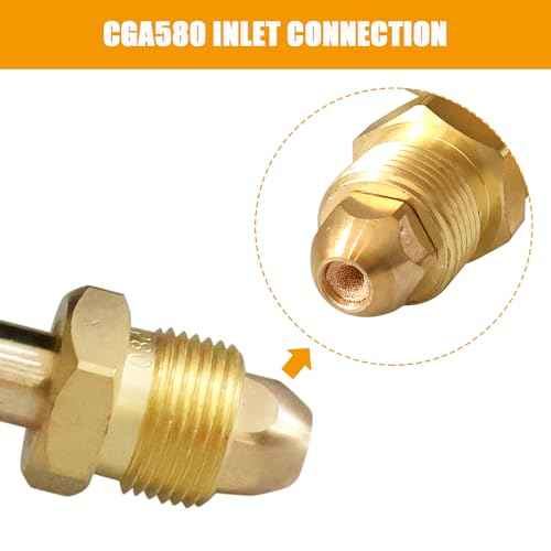 Nitrogen Regulator with 0-600 PSI Outlet Pressure, CGA580 Inlet and 1/4'' Male Flare Fitting