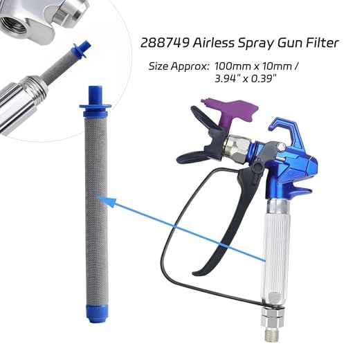 288749 60 Mesh Airless Spray Paint Gun Filters Replacement for Graco SG10 SG20 SG Pro SG2 SG3, 288749 Replaces Graco Paint Sprayers Gun Filters (4 Pack)