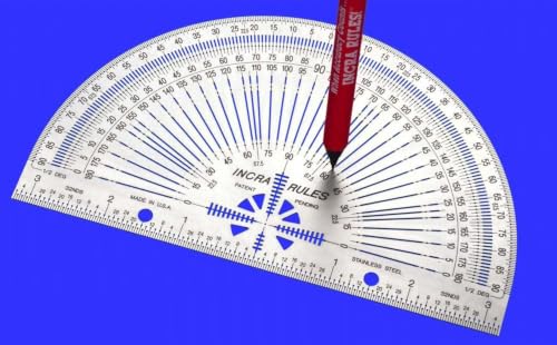 INCRA 6-Inch Precision Protractor with T-Bar Centering Scale