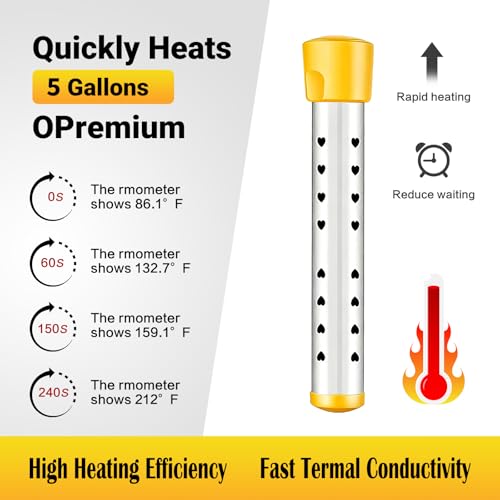 Portable 1500W Immersion Water Heater - Stainless Steel Submersible Heater for Pools & Hot Tubs