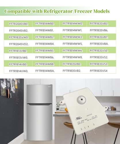 Maigoo 8HOUR 35MIN Refrigerator Defrost Timer 1/3HP 120V For Frigidaire