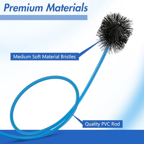 48 Inch Blue Condensate Trap Drain Cleaning Brush - 3 Pack for HVAC & AC Systems