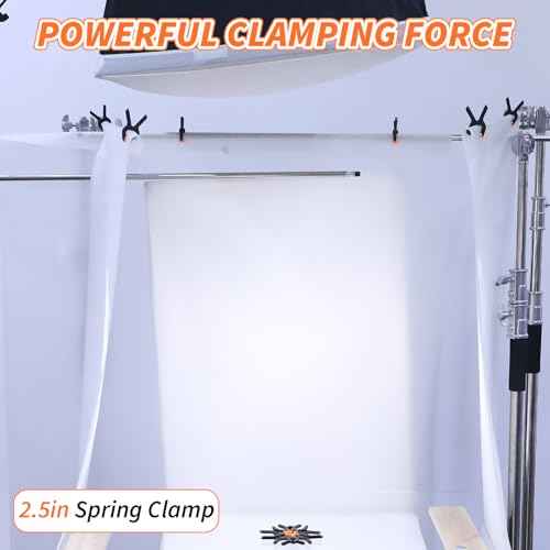 12pcs Black Plastic Spring Clamps, Anti-Slip Clips for Balloon Arch Clips for Backdrop, Heavy Duty Plastic Clamp for Backdrop Curtain and Photo Prop