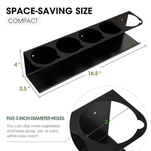 Touri 2 Pack Spray Can Holder for Garage and Workspace, Wall-Mounted Steel Aerosol Can Holder (10 Cans)