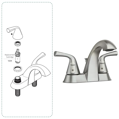 FEMAR 1224B Faucet Cartridge Compatible with Moen Two Handle Faucets - 2 Pack