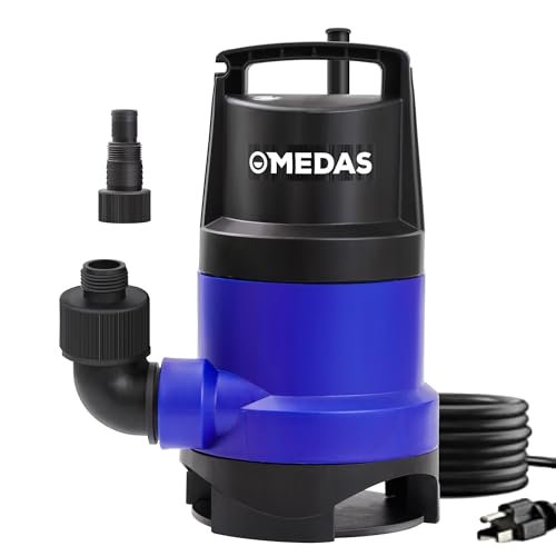 MEDAS 1HP Submersible Utility Pump 3434 GPH for Pool Pond Basement Drainage