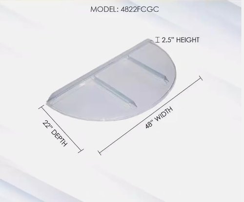 48 in. W X 22 in. D X 2-1/2 in. H Economy Round Flat Window Well Cover Fit Round