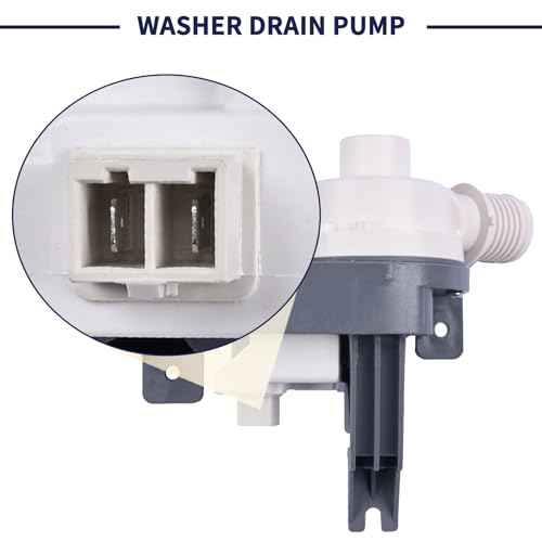 2025 Upgrade W11396717 W11263349 Washer Drain Pump Compatible with Whirlpool Maytag Kenmore Washing Machine Water Drain Pump Repalce W11396717 W11263349 120V 60Hz 1.2A