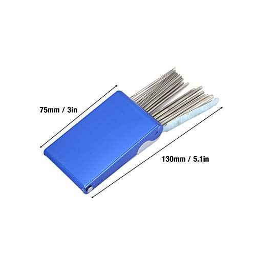 Solder Tip Cleaner Sets for Cutting Welding Tip Nozzle, Stainless Wires Professional Torch Tip Cleaner Set for Gas Orifices, Engine Carburetors and Sprinklers