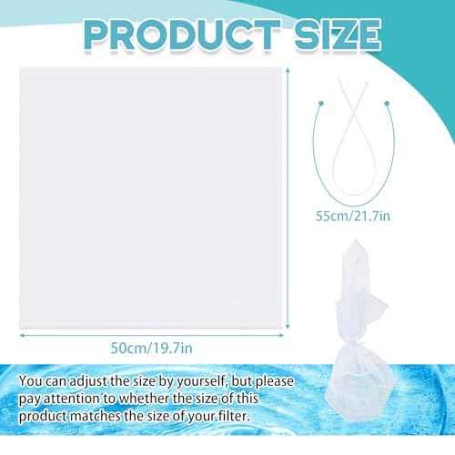 2 Sets 19.7 x 19.7 Inch Swamp Cooler Pump Swamp Cooler Filter Mesh Pump Basket Filter Screen with Cable Zip Ties