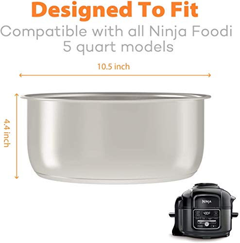 SiCheer 5 Qt Stainless Steel Inner Pot for Ninja Foodi 5 Qt Pressure Cooker