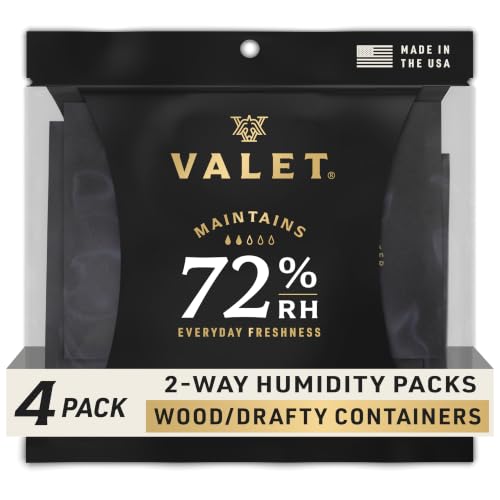 Valet 72% Humidity Packs 60g 4-Pack for Wood & Airtight Storage (Variation: 72% Wood Containers)