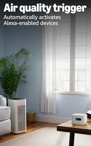 1-Pack Alexa Compatible Smart Air Quality Monitor - Detects Temperature, Humidity, CO, PM2.5, VOCs