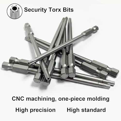 PTSLKHN 10PCS T25 Torx Screwdriver Bit Sets, 4¡®¡¯Length Magnetic Security Torx Bits Set (10, T25-4inL)
