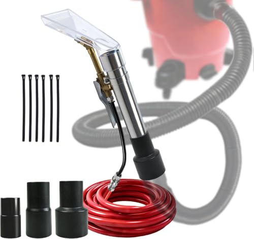 RosyOcean Shop Vac Extractor Tool with Spray Nozzle & Water Hose - Carpet & Upholstery Cleaning Attachment