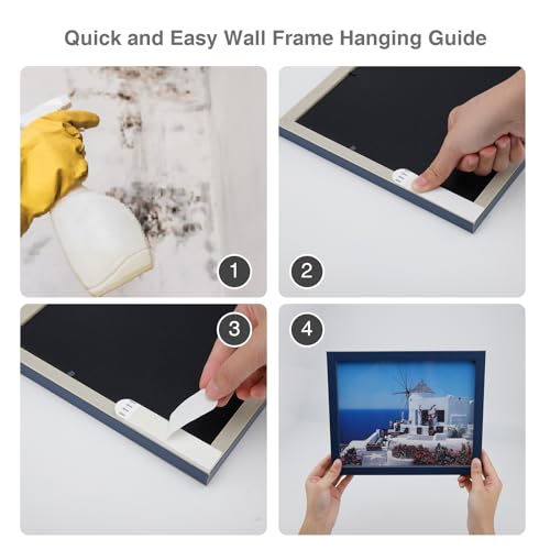 Gisde Large 16-Pair Heavy Duty Picture Hanging Strips No Damage Wall Mounts