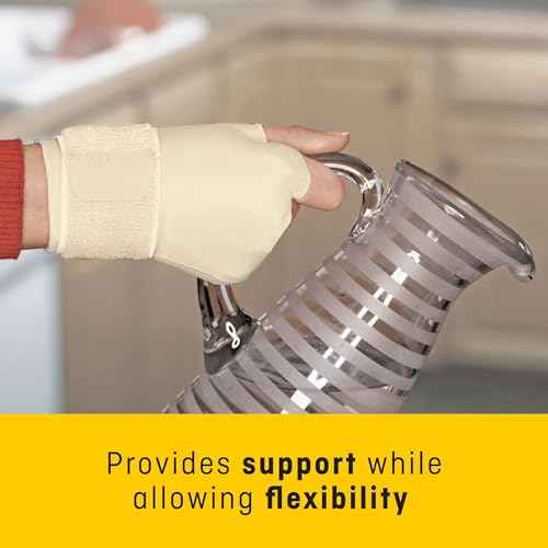 FUTURO Hand and Wrist Compression Glove, Provides Support and Compression to Arthritic and Painful Hand Joints, Small/Medium, Beige