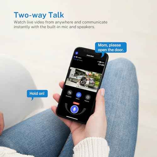 1080P Security Camera Wireless, Color Night Vision, Human Detection, Cloud Storage, 2-Way Audio, 2.4G WiFi, Live View, Indoor Outdoor Surveillance (2 Spotlights)