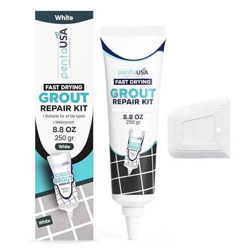 PentaUSA Premixed Tile Grout Repair - Indoor White 8.8oz/250g
