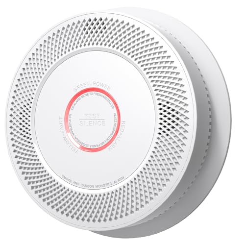 Interconnected Smoke and Carbon Monoxide Detector Combo with Voice Alert fire Alarms 1pack
