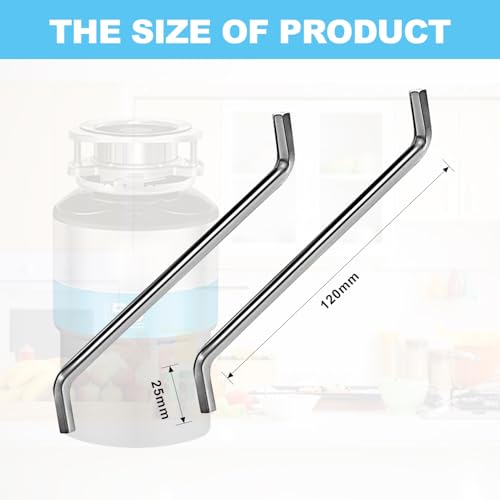 Garbage Disposal Wrench Tool 2-Pack, 1/4" Hex Universal Fits InSinkErator & More