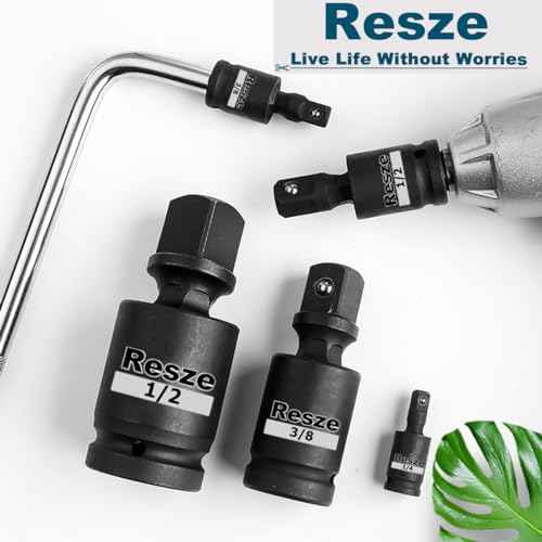 3 Pcs Universal Joint Swivel Socket Adapter Set,1/4",3/8"& 1/2"Drivers, Impact Universal Joint£¬U-Joint Drive Impact Grad Wobble Socket Wrench Set£¬Full Impact Grade